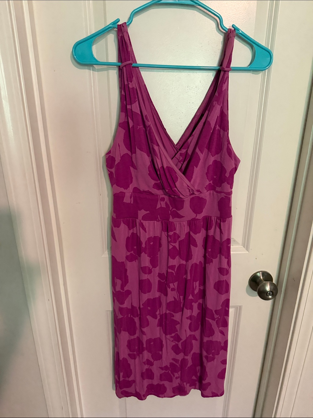Merona Purple Floral Wrap-Style Sleeveless Dress